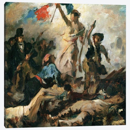 Study for Liberty Leading the People  Canvas Print #BMN10242} by Ferdinand Victor Eugene Delacroix Canvas Art Print