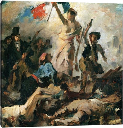 Study for Liberty Leading the People  Canvas Art Print
