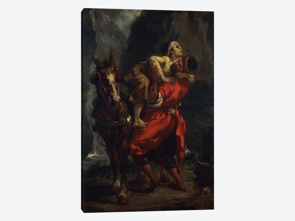 The Good Samaritan,  by Ferdinand Victor Eugene Delacroix 1-piece Canvas Artwork