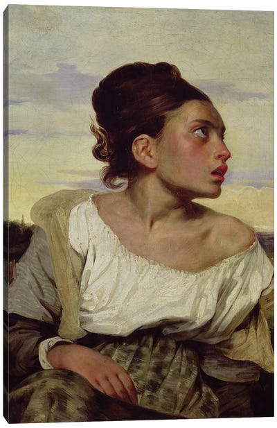 Young Orphan in the Cemetery, 1824  Canvas Art Print