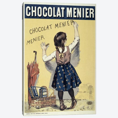 Poster advertising Chocolat Menier, 1893  Canvas Print #BMN10249} by Firmin Bouisset Canvas Print