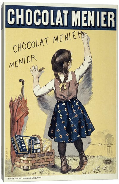 Poster advertising Chocolat Menier, 1893  Canvas Art Print