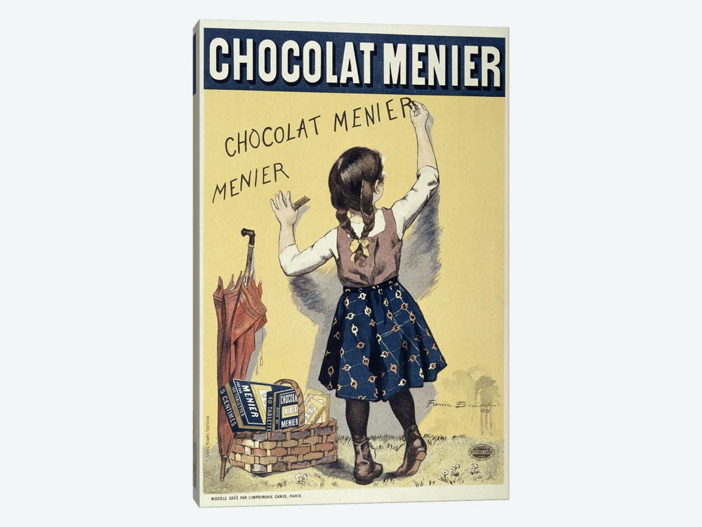 Poster advertising Chocolat Menier, 1893  by Firmin Bouisset 1-piece Canvas Artwork