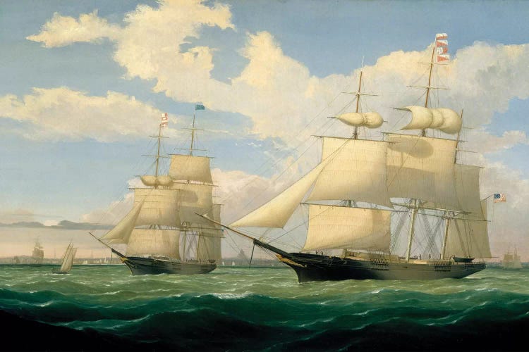 The Ships 'Winged Arrow' and 'Southern Cross' in Boston Harbour, 1853 