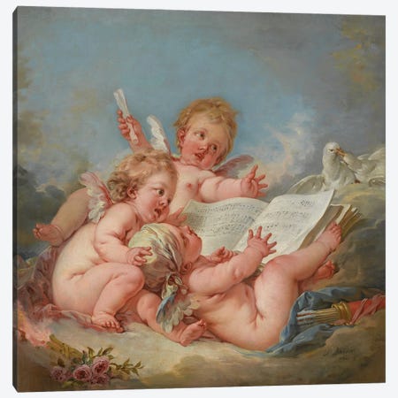 Allegory of Music, 1752  Canvas Print #BMN10266} by Francois Boucher Canvas Wall Art