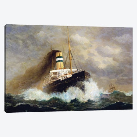 Potsdam passenger ship by Fred Pansing , oil on canvas, 20th century Canvas Print #BMN10282} by Fred Pansing Canvas Art Print