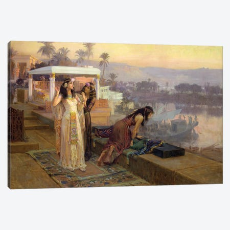 Cleopatra  on the Terraces of Philae, 1896  Canvas Print #BMN10296} by Frederick Arthur Bridgman Art Print
