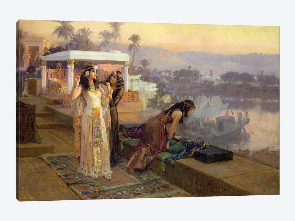 Cleopatra  on the Terraces of Philae, 1896  by Frederick Arthur Bridgman 1-piece Canvas Artwork