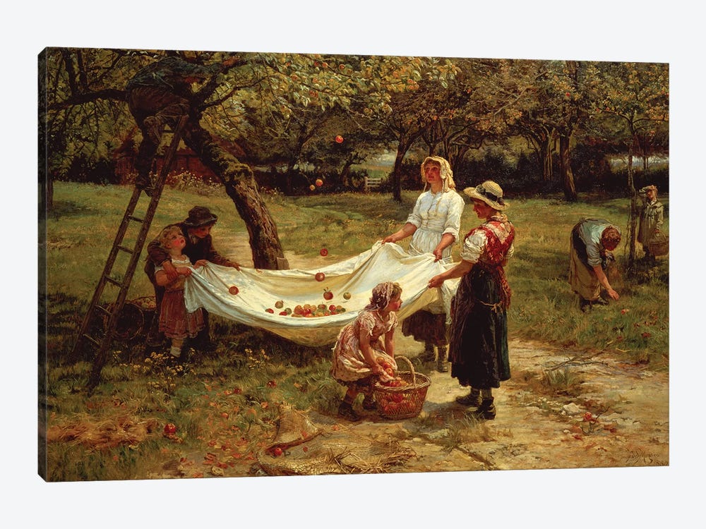 The Apple Gatherers, 1880 1-piece Canvas Art Print