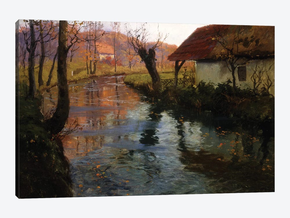 The Mill Stream  by Fritz Thaulow 1-piece Canvas Art