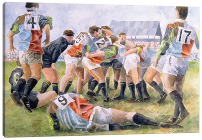 Rugby Match: Harlequins v Wasps, 1992  Canvas Art Print