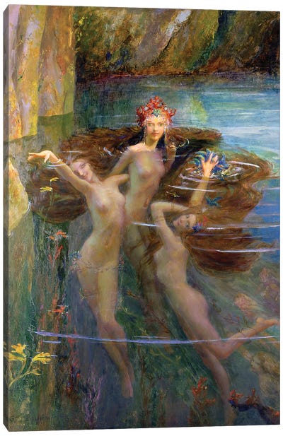 Water Nymphs, 1927  Canvas Art Print