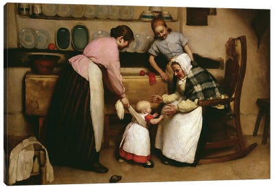 First Steps, 1888  Canvas Art Print