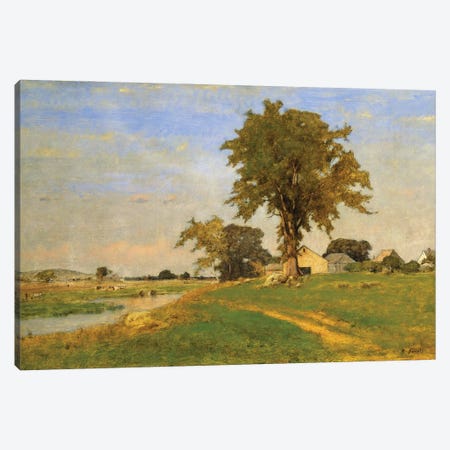 Old Elm at Medfield, 1860  Canvas Print #BMN10334} by George Inness Sr. Canvas Art