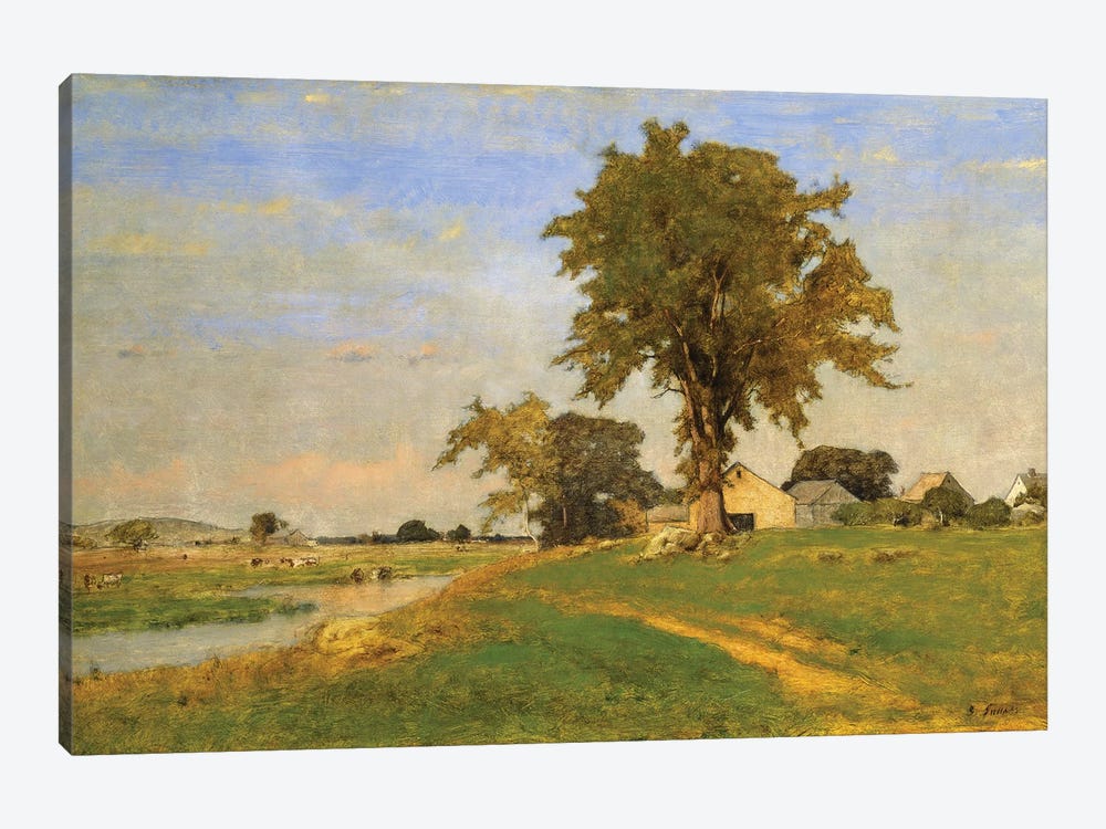 Old Elm at Medfield, 1860  1-piece Canvas Art Print
