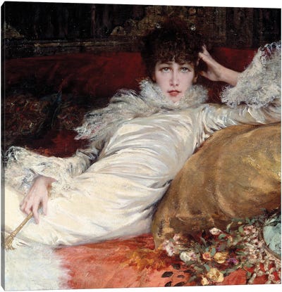 Sarah Bernhardt: portrait of comedian Sarah-Henriette Bernard called Sarah Bernhardt  Canvas Art Print