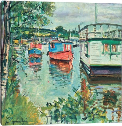 House Boats, Loch Lomond  Canvas Art Print