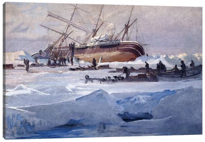 The Endurance Crushed in the Ice of the Weddell Sea, October 1915,  Canvas Art Print