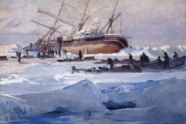 By Water: The Endurance Crushed in the Ice of the Weddell Sea, October 1915,  by George Marston