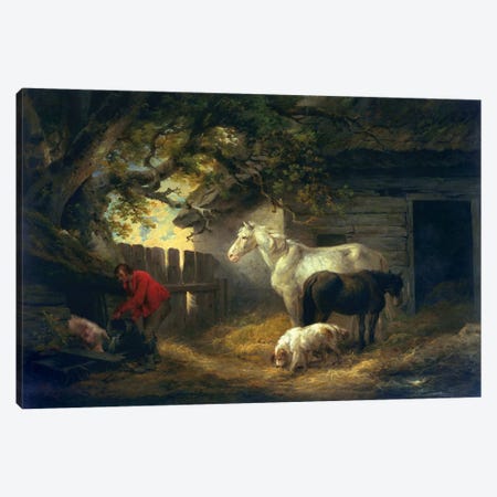 A farmyard, 1792  Canvas Print #BMN10341} by George Morland Canvas Art
