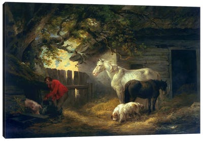 A farmyard, 1792  Canvas Art Print