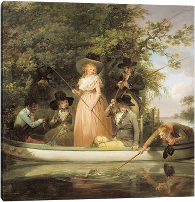 A Party Angling  Canvas Art Print
