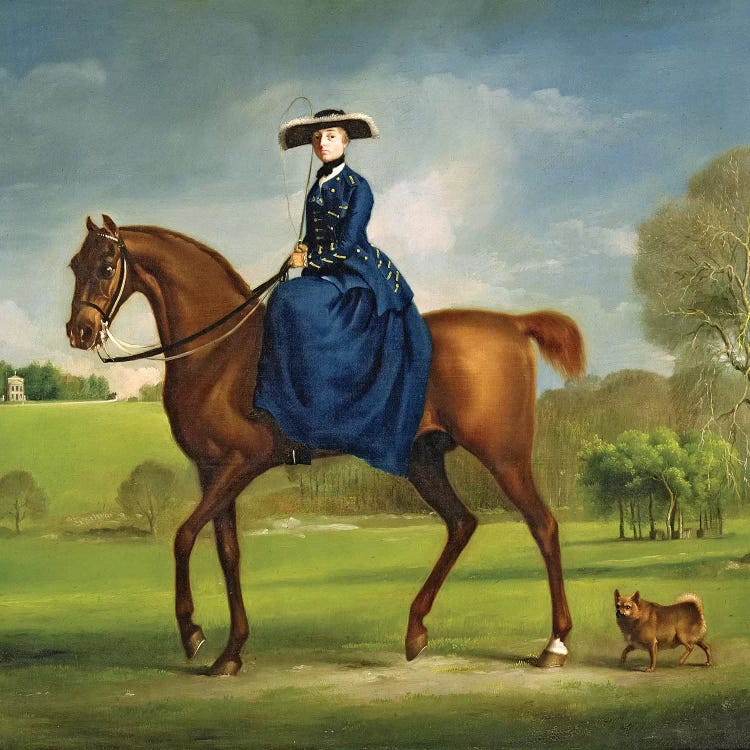 The Countess of Coningsby in the Costume of the Charlton Hunt, c.1760  by George Stubbs wall art