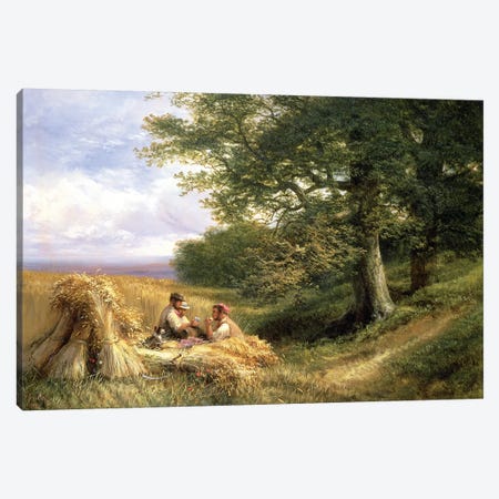 The Harvesters, 1881 Canvas Print #BMN10358} by George Vicat Cole Canvas Print