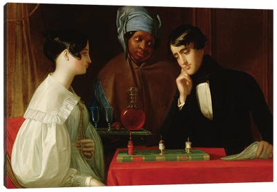 The Chess Players, c.1836  Canvas Art Print