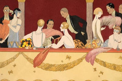Eventails, engraved by H. Reidel, 1924  by George Barbier art print
