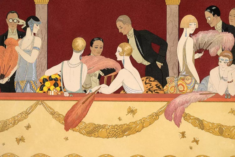 Eventails, engraved by H. Reidel, 1924  by George Barbier wall art