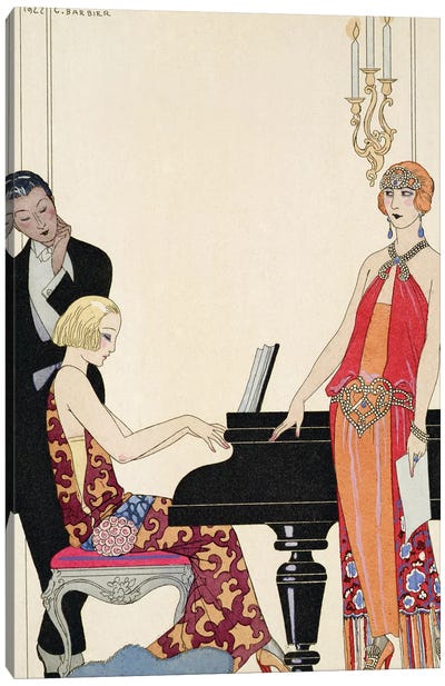 Incantation, illustration for 'Gazette du Bon Ton', 1922  Canvas Art Print - Art Deco
