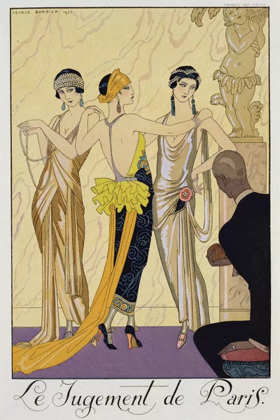 The Judgement of Paris, 1920-30  by George Barbier canvas print