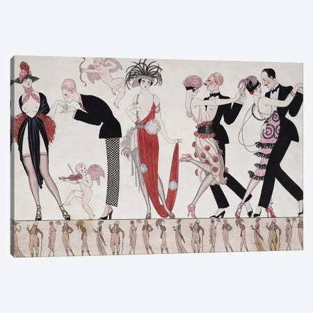 The Tango  Canvas Print #BMN10403} by George Barbier Art Print