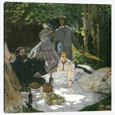 Dejeuner sur l'Herbe, Chailly, 1865  Canvas Print #BMN1040} by Claude Monet Canvas Art