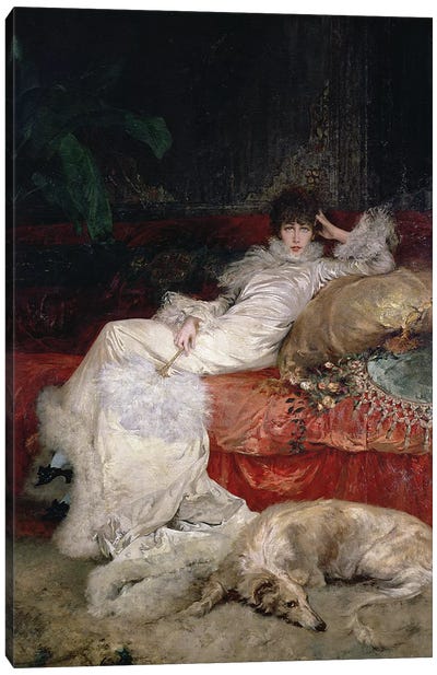 Sarah Bernhardt  1876  Canvas Art Print - Orientalism Art