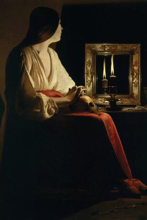 The Penitent Magdalen, c.1640  by Georges De La Tour wall art