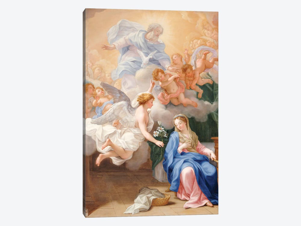 The Annunciation  by Giovanni Odazzi 1-piece Canvas Print