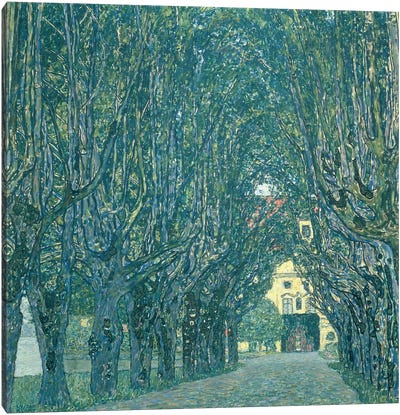 Avenue in the Park of Schloss Kammer, 1912   Canvas Art Print - All Things Klimt