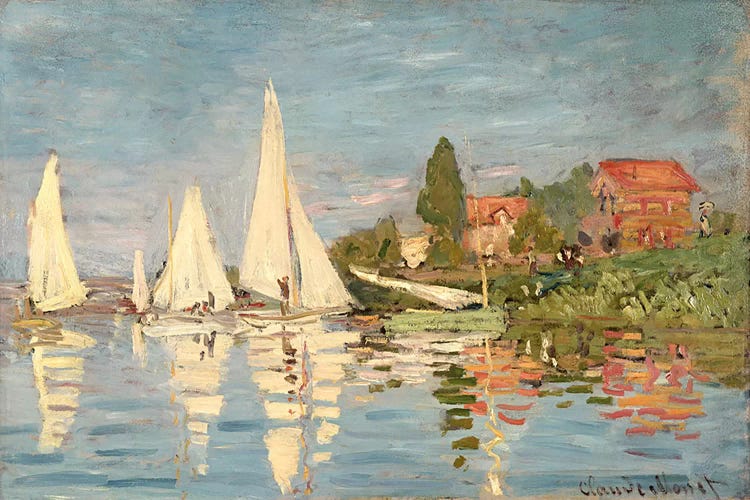 Regatta at Argenteuil, c.1872  by Claude Monet wall art