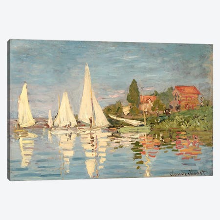 Regatta at Argenteuil, c.1872  Canvas Print #BMN1045} by Claude Monet Canvas Art Print