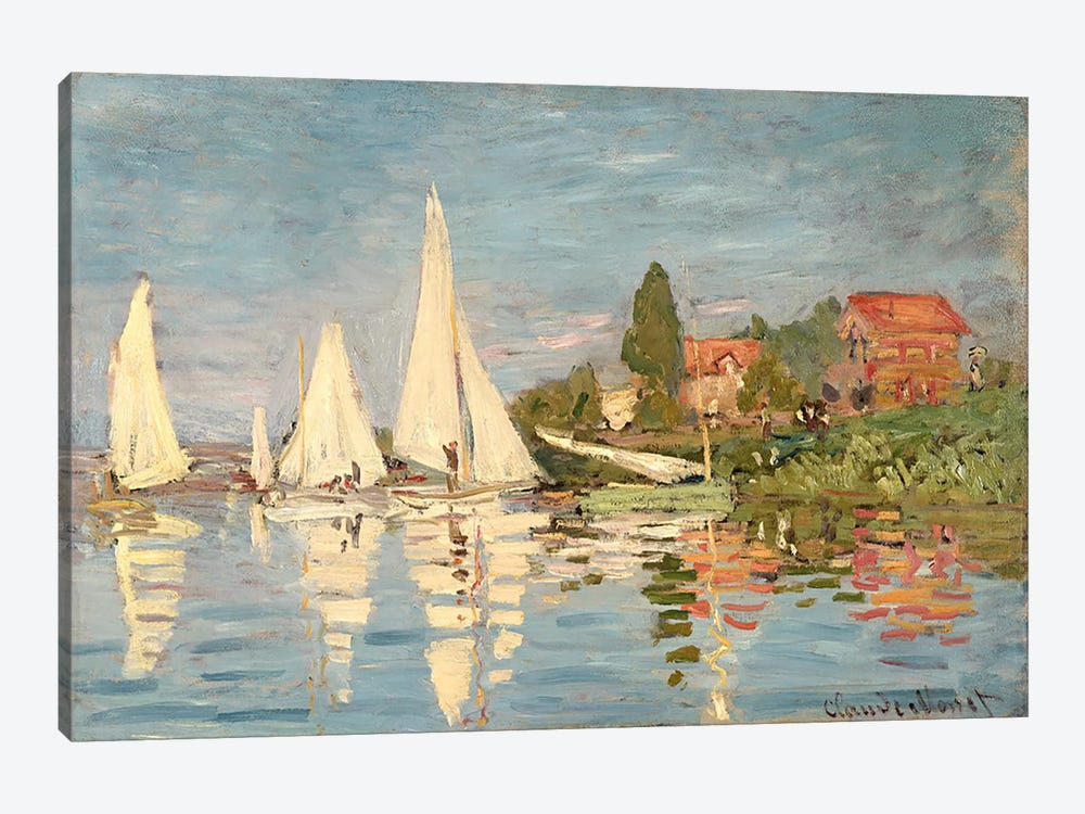 Regatta at Argenteuil, c.1872  by Claude Monet 1-piece Canvas Artwork