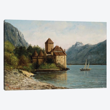 The Castle of Chillon, Evening, c.1872  Canvas Print #BMN10464} by Gustave Courbet Canvas Art