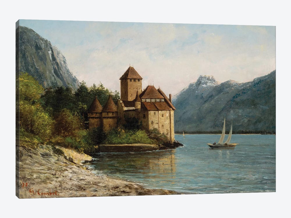 The Castle of Chillon, Evening, c.1872  by Gustave Courbet 1-piece Canvas Print