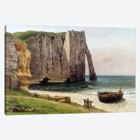 The Cliffs at Etretat, 1869  Canvas Print #BMN10465} by Gustave Courbet Canvas Artwork