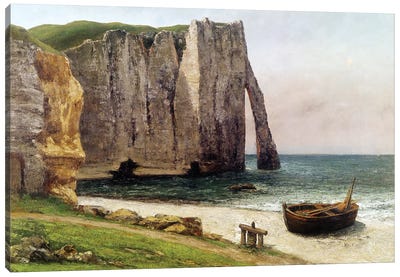 The Cliffs at Etretat, 1869  Canvas Art Print
