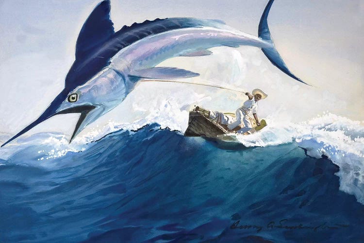 The Old Man and the Sea  by Harry G. Seabright wall art