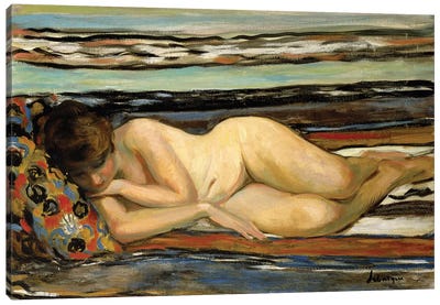 Nude Woman Sleeping; Nu Allonge,  Canvas Art Print - Sleeping & Napping Art