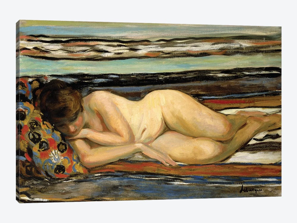 Nude Woman Sleeping; Nu Allonge,  by Henri Lebasque 1-piece Canvas Print