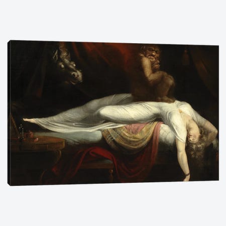 The Nightmare, 1781  Canvas Print #BMN10491} by Henry Fuseli Canvas Artwork